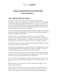 General Ordinary Meeting of Shareholders 28Th Of