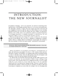 Introduction: the New Journalist