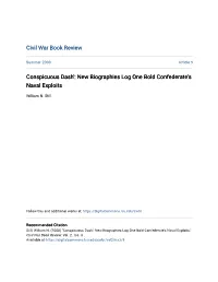 New Biographies Log One Bold Confederate's Naval Exploits