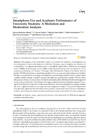Smartphone Use and Academic Performance of University Students: a Mediation and Moderation Analysis