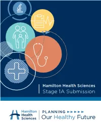 Stage 1A Submission Table of Contents