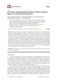 A Genetic Programming Strategy to Induce Logical Rules for Clinical Data Analysis