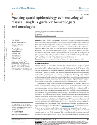 Applying Spatial Epidemiology to Hematological Disease Using R: a Guide for Hematologists and Oncologists