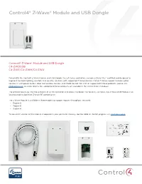 Control4® Z-Wave® Module and USB Dongle