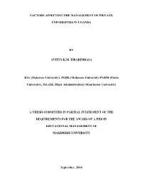 Factors Affecting the Management of Private