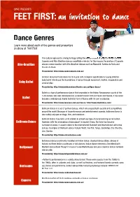 FEET FIRST:An Invitation to Dance