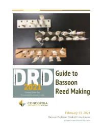 Guide to Bassoon Reed Making