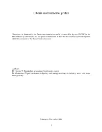 Liberia Environmental Profile