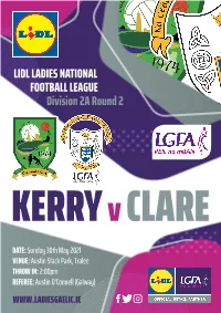 LIDL LADIES NATIONAL FOOTBALL LEAGUE Division 2A Round 2