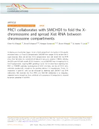 PRC1 Collaborates with SMCHD1 to Fold the X-Chromosome and Spread