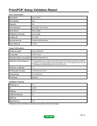 Primepcr™Assay Validation Report