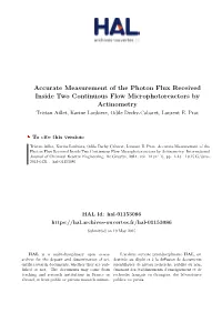 Accurate Measurement of the Photon Flux Received Inside Two