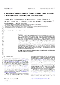 Characterisation of 92 Southern TESS Candidate Planet Hosts and a New Photometric [Fe/H] Relation for Cool Dwarfs