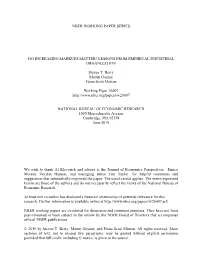 NBER WORKING PAPER SERIES DO INCREASING MARKUPS MATTER? LESSONS from EMPIRICAL INDUSTRIAL ORGANIZATION Steven T. Berry Martin Ga