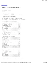 NWS Public Information Statement