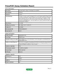 Primepcr™Assay Validation Report