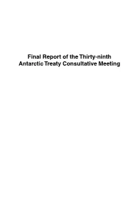 ATCM XL, Working Groups and Allocation of Items 185 Appendix 3: Host Country Communique 187 Appendix 4: Conclusions of the ATCM on Information Exchange 189