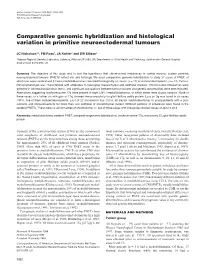 Comparative Genomic Hybridization and Histological Variation
