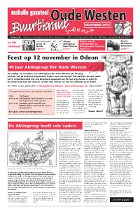 Feest Op 12 November in Odeon
