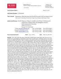 Final Technical Report May 31, 2017 USGS Award Number