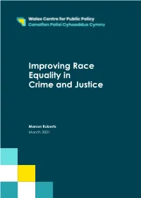 Improving Race Equality in Crime and Justice