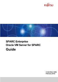 SPARC Enterprise Oracle VM Server for SPARC Guide