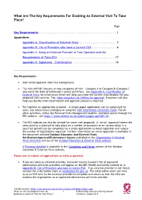 What Are the Key Requirements for Enabling an External Visit to Take Place?