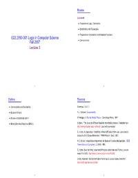 G22.2390-001 Logic in Computer Science Fall 2007 Lecture 3