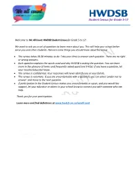 Grade 5 to 12 Student Census