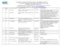 INDIRA GANDHI NATIONAL OPEN UNIVERSITY(IGNOU) ACADEMIC PROGRAMMES OFFERED THROUGH DISTANCE MODE at REGIONAL CENTRE, HYDERABAD Plot No.207,Kavuri Hills,Phase-2, OPP