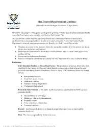 Risk Control Plan Form and Guidance (PDF)