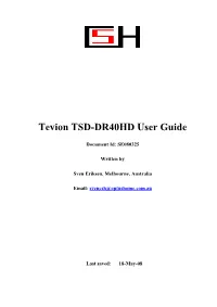 Tevion TSD-DR40HD User Guide