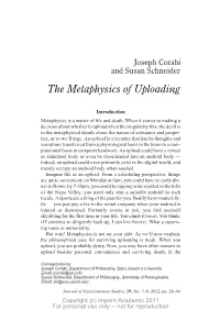 The Metaphysics of Uploading
