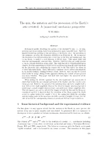 The Spin, the Nutation and the Precession of the Earth's Axis Revisited