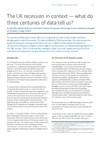 The UK Recession in Context — What Do Three Centuries of Data Tell Us?
