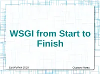 WSGI from Start to Finish