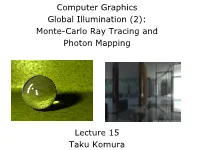 Computer Graphics Global Illumination (2): Monte-Carlo Ray
