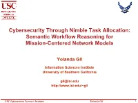 Cybersecurity Through Nimble Task Allocation: Semantic Workflow Reasoning for Mission-Centered Network Models