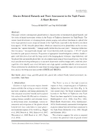 Glacier-Related Hazards and Their Assessment in the Tajik Pamir: a Short Review