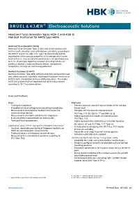 Product Data: Head and Torso Simulator Types 4128-C and 4128