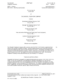 The Ohio Bell AT&T Tariff P.U.C.O. NO. 20 Telephone Company Part 1 Section 1 PART 1