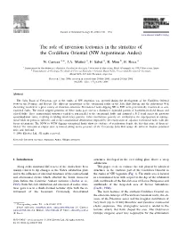The Role of Inversion Tectonics in the Structure of the Cordillera Oriental (NW Argentinean Andes)