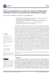 Understanding Water Use Conflicts to Advance Collaborative Planning