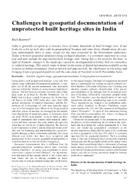 Challenges in Geospatial Documentation of Unprotected Built Heritage Sites in India