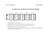 Common Part-Writing Errors !