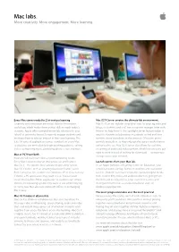 Mac Labs. More Creativity