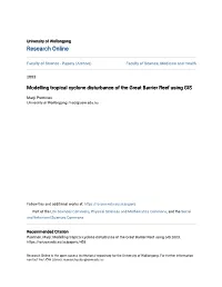 Modelling Tropical Cyclone Disturbance of the Great Barrier Reef Using GIS