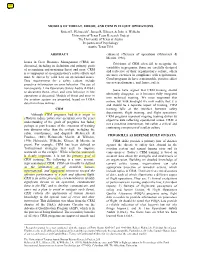 MODELS of THREAT, ERROR, and CRM in FLIGHT OPERATIONS Robert L