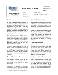 RURAL ADDRESS SIGNS Revised: DEC 2006 Page 1 of 3 PART HIGHWAY SIGNS RECOMMENDED SECTION GUIDE and INFORMATION SIGNS PRACTICES SUB-SECTION