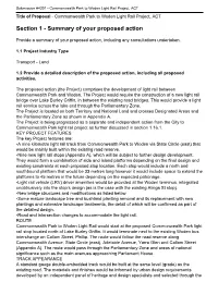 Section 1 - Summary of Your Proposed Action